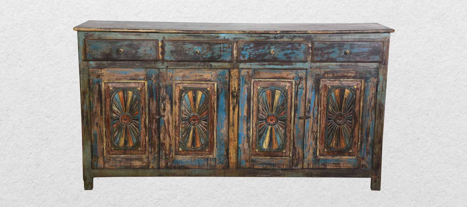 Double Door Sunflower Sideboard with 4 Drawer JSB1899