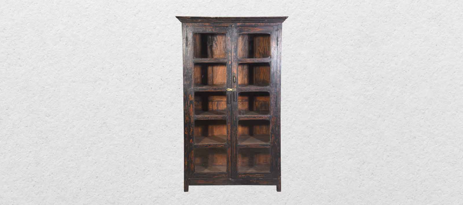 Wooden Black 10 Glass Almirah JSB1984