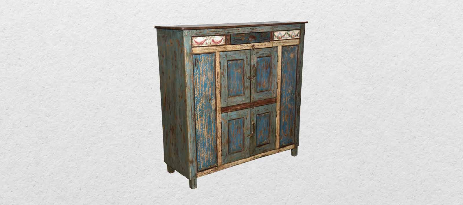 Wooden Blue Sideboard with 1 Drawer2