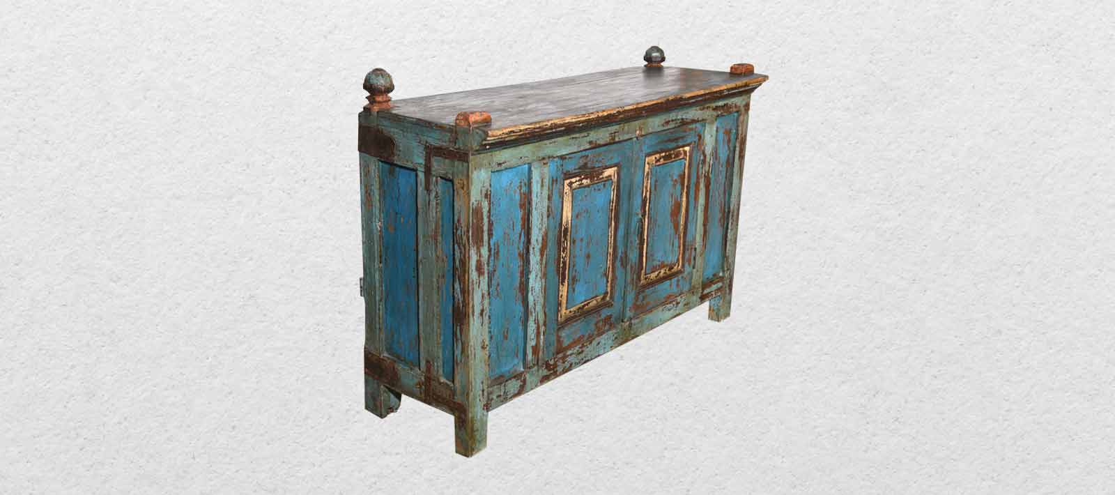 Wooden Blue Sideboard2